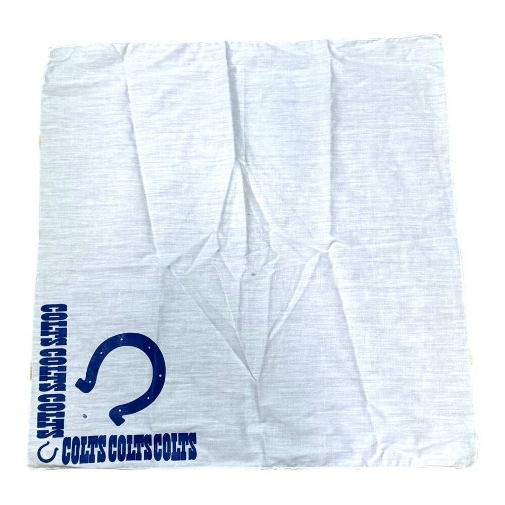 Vintage Indianapolis Colts Bandana 21" Square Blue Logo White Football NFL READ